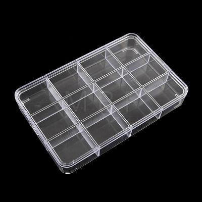 12 Compartments Rectangle Plastic Bead Storage Containers CON-Q025-02-1