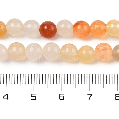 Natural Golden Silk Jade Beads Strands G-N344-01B-01-1