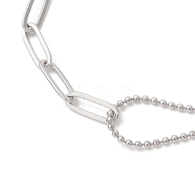 Heart 304 Stainless Steel Charm Bracelets BJEW-JB13110-1