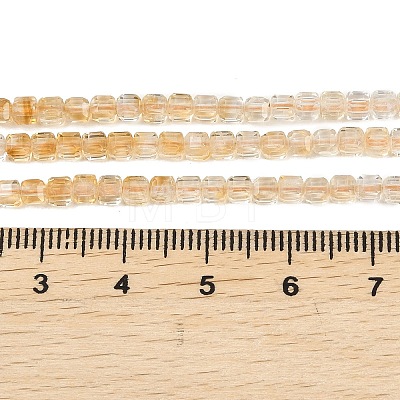 Heated Natural Citrine Beads Strands G-B175-C06-3x3mm-1