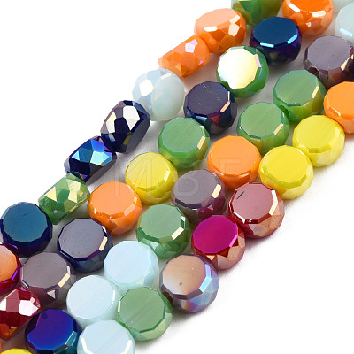 Electroplate Glass Beads Strands EGLA-N002-40B-04-1