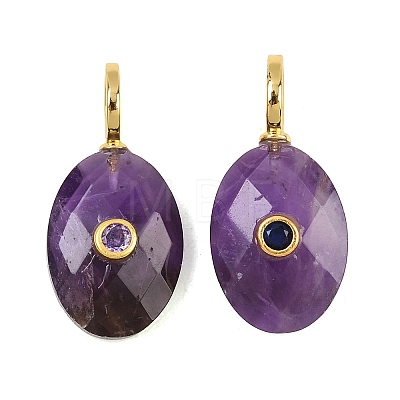 Natural Amethyst Pendants G-F837-05E-1