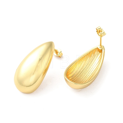 Brass Teardrop Stud Earrings for Women EJEW-Q024-08G-1