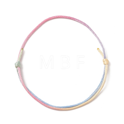 Dyed Gradient Color Adjustable Nylon Thread Cord Braided Bracelet Making AJEW-JB01161-1