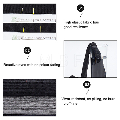 85% Cotton & 15% Elastic Fiber Ribbing Fabric for Cuffs FIND-WH0150-92B-1