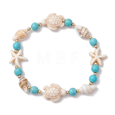 2Pcs 2 Styles Shell Beaded Bracelets BJEW-TA00589-02-1