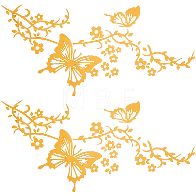 Butterfly PET Adhesive Waterproof Stickers Self-Adhesive Stickers DIY-WH20001-22A-1