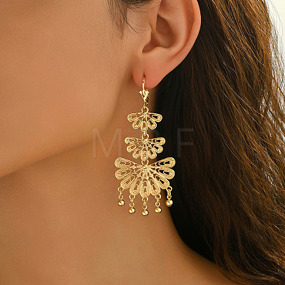Bohemian Fan Alloy Chandelier Earrings XL2148-1