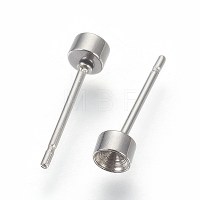 304 Stainless Steel Post Stud Earring Settings STAS-E446-04A-P-1