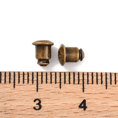 Brass Ear Nuts KK-EC028-AB-FF-1