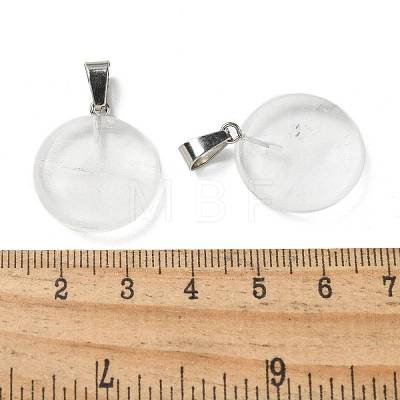 White Watermelon Stone Glass Pendants G-B127-14P-10-1