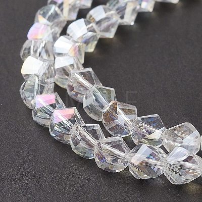 Electroplate Glass Beads Strands EGLA-R031-8mm-10-1