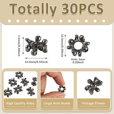 Alloy European Beads FIND-TAC0027-39B-1