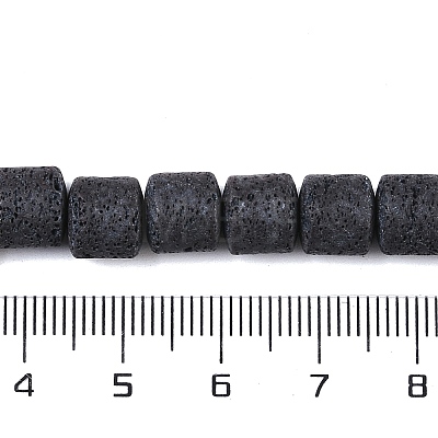 Frosted Natural Lava Rock Beads Strands G-E618-02D-1