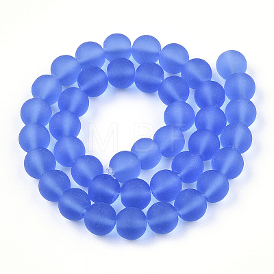 Transparent Glass Beads Strands GLAA-T032-T10mm-MD04-1
