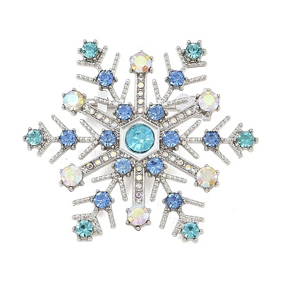 Christmas Alloy Rhinestone Lapel Pins for Backpack Clothes JEWB-P055-05P-1