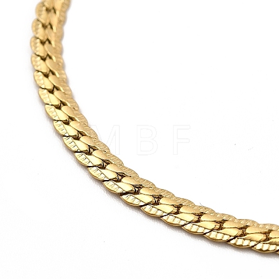 Ion Plating(IP) 304 Stainless Steel Cuban Link Chain Bracelet for Women BJEW-G667-06G-1