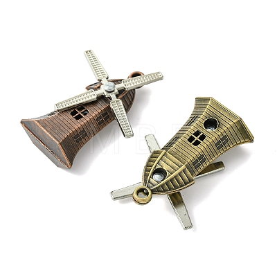 6Pcs 2 Colors Tibetan Style Alloy Pendants FIND-FS0002-56-1