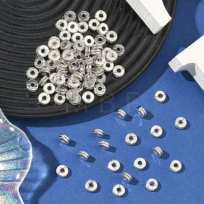 Tibetan Style Flat Round Alloy Spacers Beads X-TIBEP-S293-070AS-LF-1