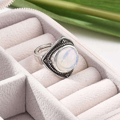 Opalite Adjustable Rings G-P560-03AS-06-1