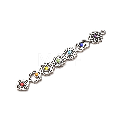 Chakra 304 Stainless Steel Big Pendants STAS-F367-14P-1