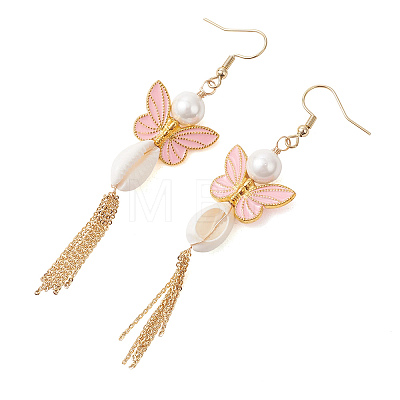 Alloy Enamel Dangle Earrings EJEW-JE07227-1