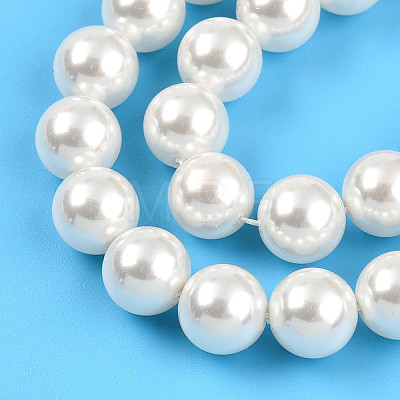 Baking Painted Pearlized Glass Pearl Bead Strands HY-N002-8mm-A11-1