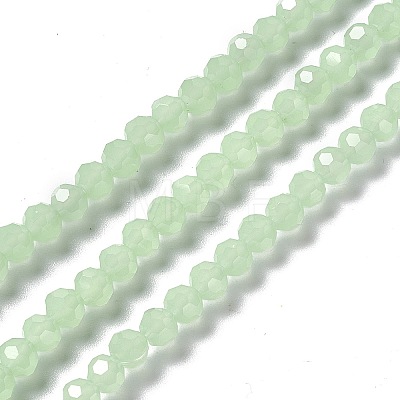 Faceted(32 Facets) Glass Beads Strands GLAA-E037-03A-01-1