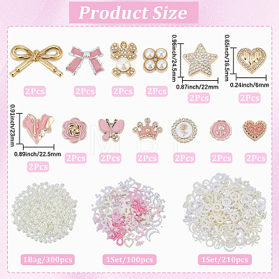 Plastic & ABS Plastic Imitation Pearl & Acrylic Cabochons Findings Kits DIY-SC0033-95-1