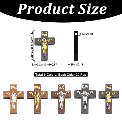  DIY Crucifix Cross Pendant Necklace Making Kits DIY-NB0007-51-1