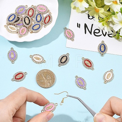 12Pcs 6 Colors Religion Alloy Enamel Connector Charms FIND-YW0012-24-1