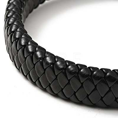 PU Imitation Leather Braided Cord Bracelet BJEW-E009-09AS-1