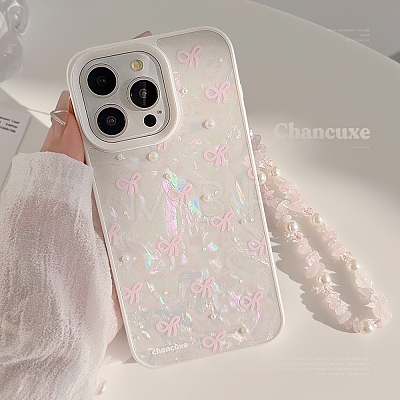 3D Flower Bowknot TPU Plastic Mobile Phone Cover PW-WGEE7EB-01-1