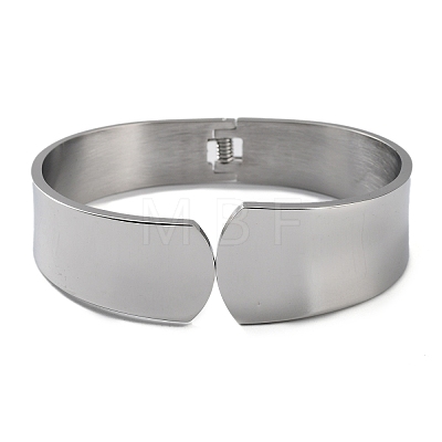 304 Stainless Steel Wide Cuff Bangles BJEW-G689-02P-1