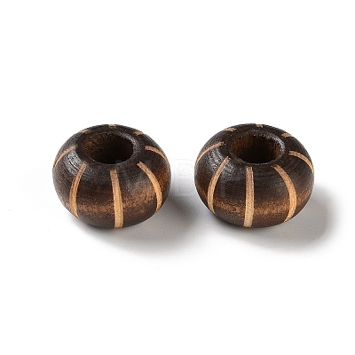 Schima Wood Carved European Beads WD-CBACBB7-02C-1