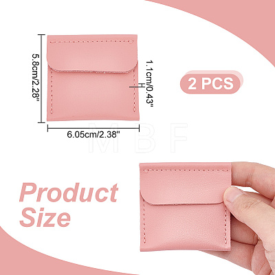 Rectangle PU Leather Ring Bags ABAG-WH0047-01B-1