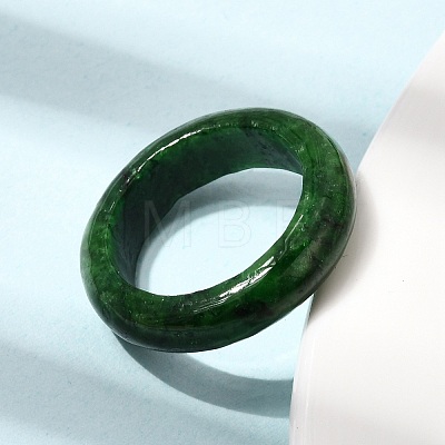 Natural Myanmar Jade Dyed Finger Ring RJEW-C160-01A-1