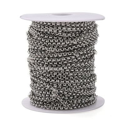 304 Stainless Steel Rolo Chains STAS-O076-02-1