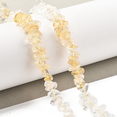 Natural Quartz Crystal & Citrine Beads Strands G-L610-A31-01-1