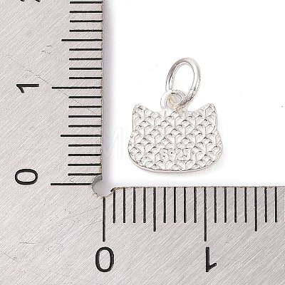 Cat Shape 925 Sterling Silver Charms STER-F056-03S-01-1