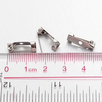 Platinum Iron Pin Backs Brooch Safety Pin Findings X-IFIN-S276-1