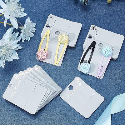 Plastic Hair Clip Display Cards DIY-WH0199-92-1