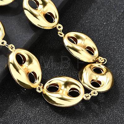 304 Stainless Steel Link Bracelets for Women BJEW-P354-05G-1