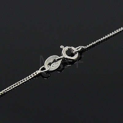 Trendy Unisex Sterling Silver Twisted Chain Necklaces X-STER-M034-B-03-1