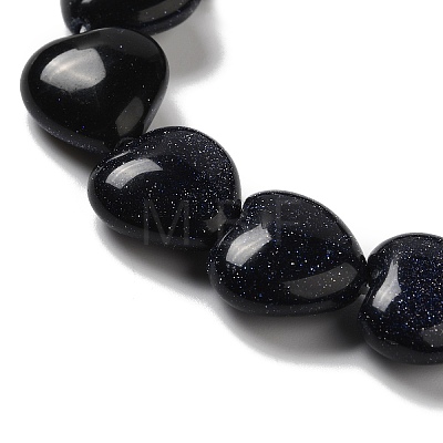 Synthetic Blue Goldstone Beads Strands G-K335-01D-1