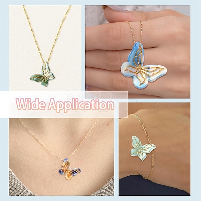 8Pcs 4 Styles Cellulose Acetate(Resin) Pendants MACR-YW0004-88-1