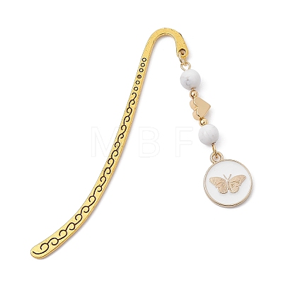 Natural Howlite Bookmarks AJEW-JK00271-01-1