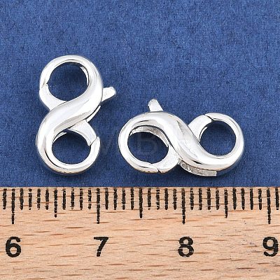 Brass Double-Sided Lobster Clasp for Jewelry Making KK-CBAA482-03S-1