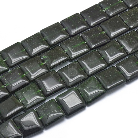 Synthetic Green Goldstone Beads Strands G-G793-16A-03-1