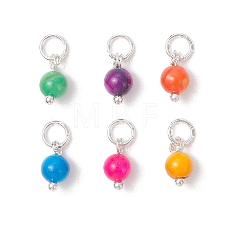 Dyed Natural Freshwater Shell Pendants PALLOY-JF05139-02-1